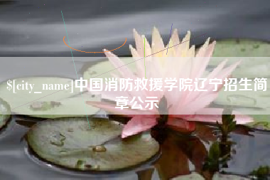 濮阳中国消防救援学院辽宁招生简章公示