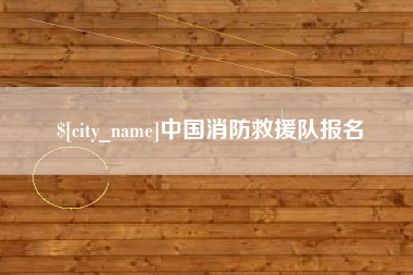濮阳中国消防救援队报名