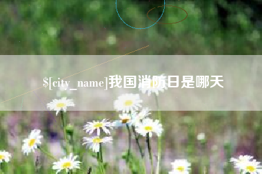 濮阳我国消防日是哪天