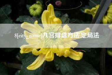 濮阳九宫排盘方法,定局法