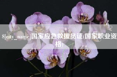 濮阳国家应急救援员证(国家职业资格)