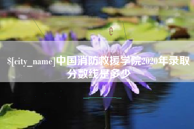 濮阳中国消防救援学院2020年录取分数线是多少