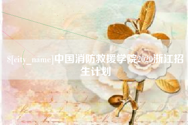 濮阳中国消防救援学院2020浙江招生计划