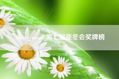 濮阳第七届亚冬会奖牌榜
