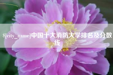 濮阳中国十大消防大学排名及分数线