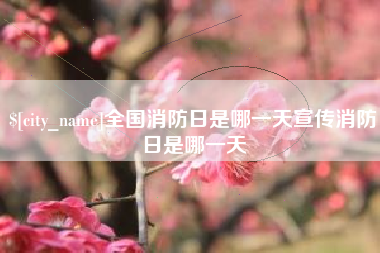 濮阳全国消防日是哪一天宣传消防日是哪一天