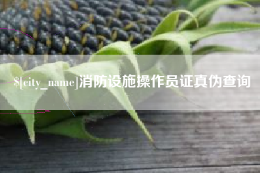 濮阳消防设施操作员证真伪查询