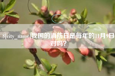 濮阳我国的消防日是每年的11月9日对吗？