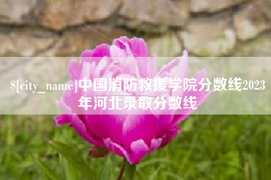 濮阳中国消防救援学院分数线2023年河北录取分数线