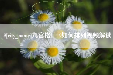 濮阳九宫格1一9如何排列视频解读