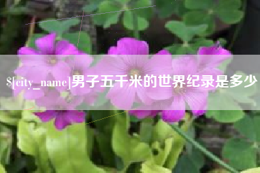 濮阳男子五千米的世界纪录是多少