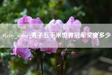 濮阳男子五千米世界冠军奖金多少
