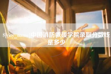 濮阳中国消防救援学院录取分数线是多少