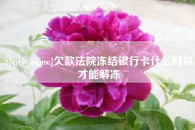濮阳欠款法院冻结银行卡什么时候才能解冻