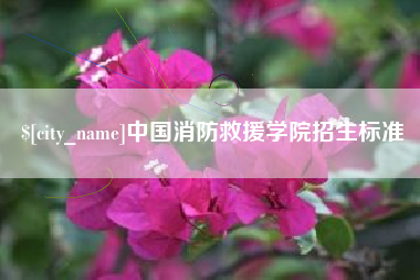 濮阳中国消防救援学院招生标准