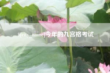 濮阳今年的九宫格考试