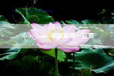 濮阳中国金牌一览表